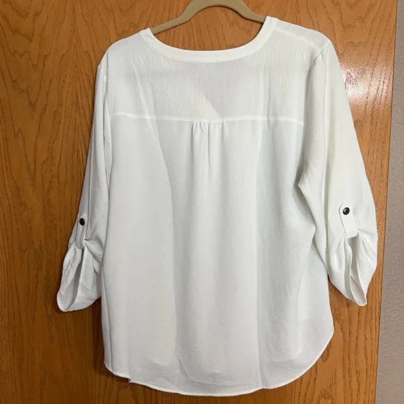 3 Maurice’s brand 3/4 length Atwood Popover Blouses, size large, gently worn. - Picture 3 of 14